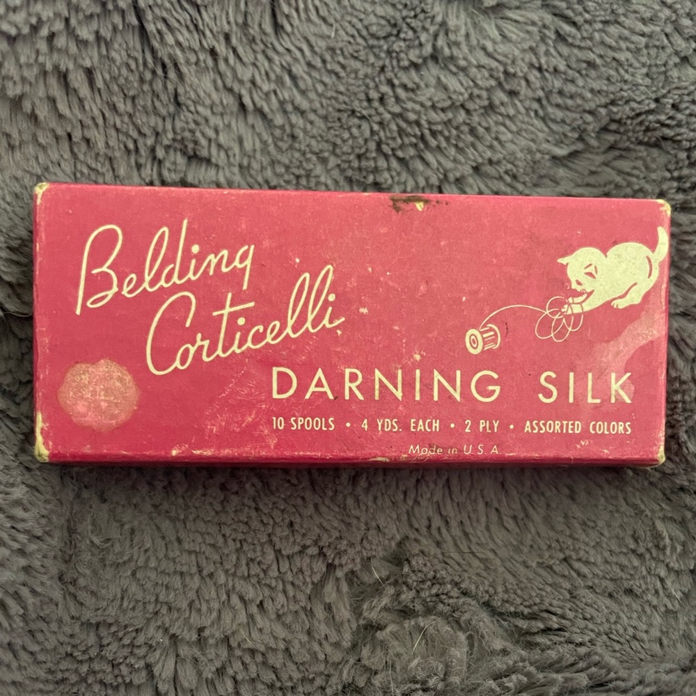 Vintage Darning Silk, 10 Spools